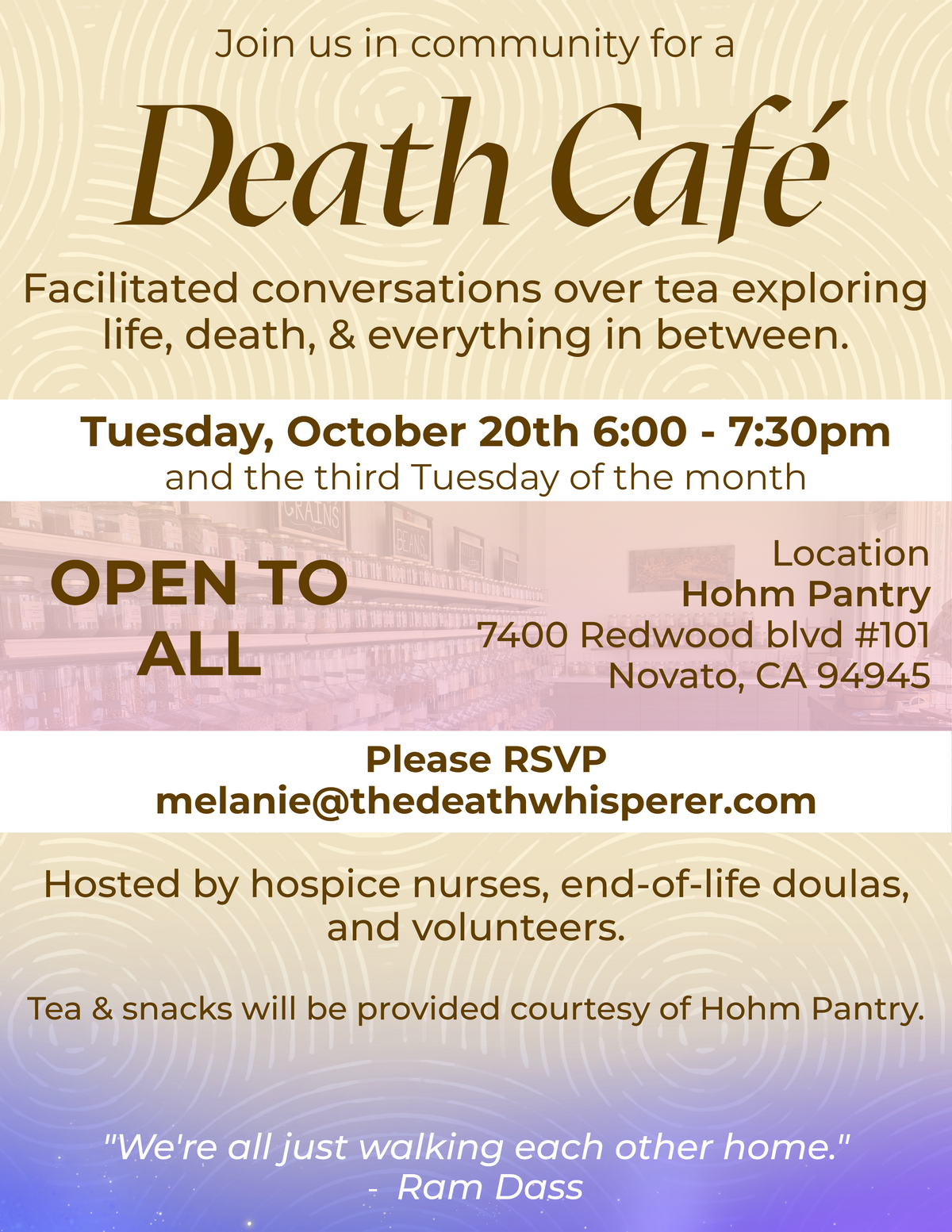 Death Café Tuesday, October 20th