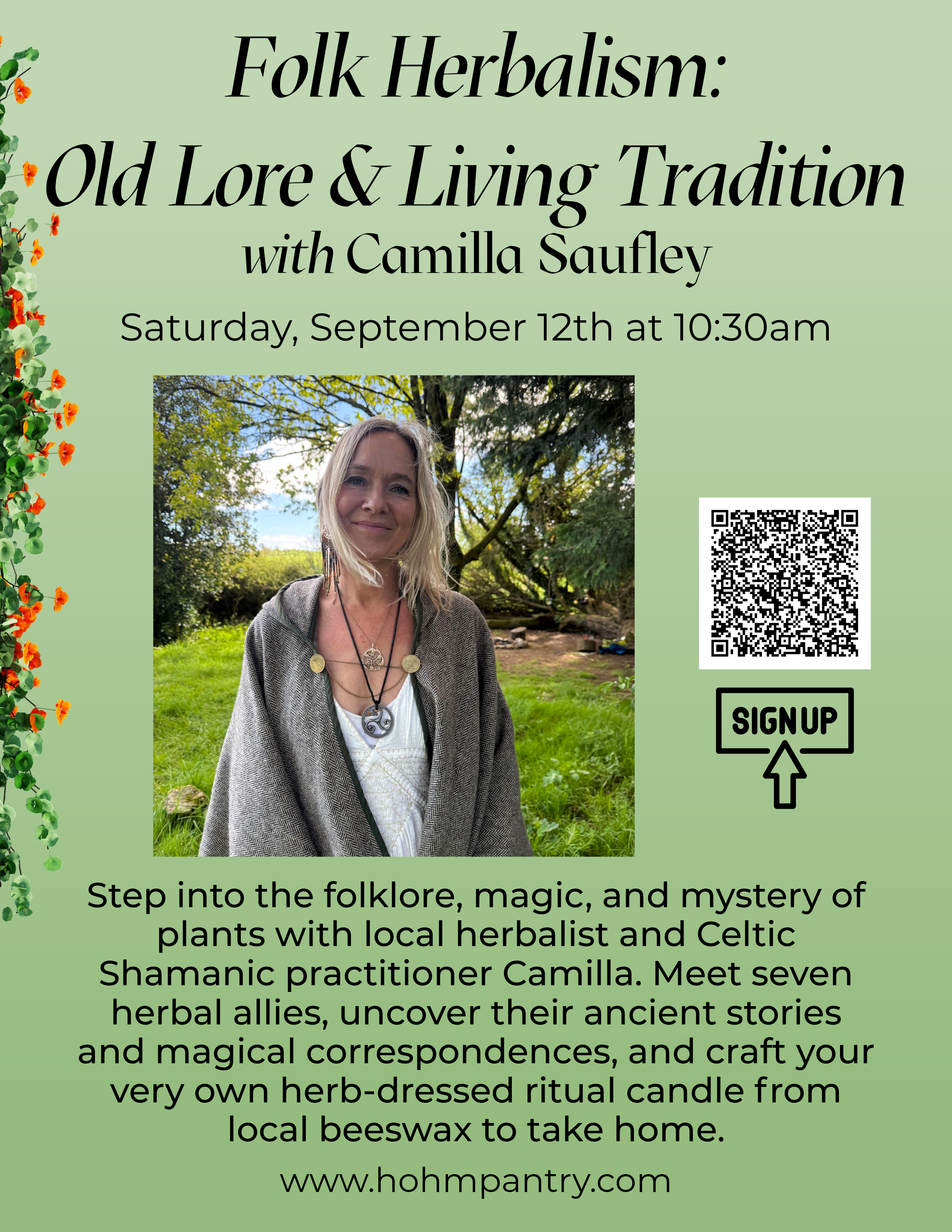 Folk Herbalism: Old Lore & Living Tradition with Camilla Saufley