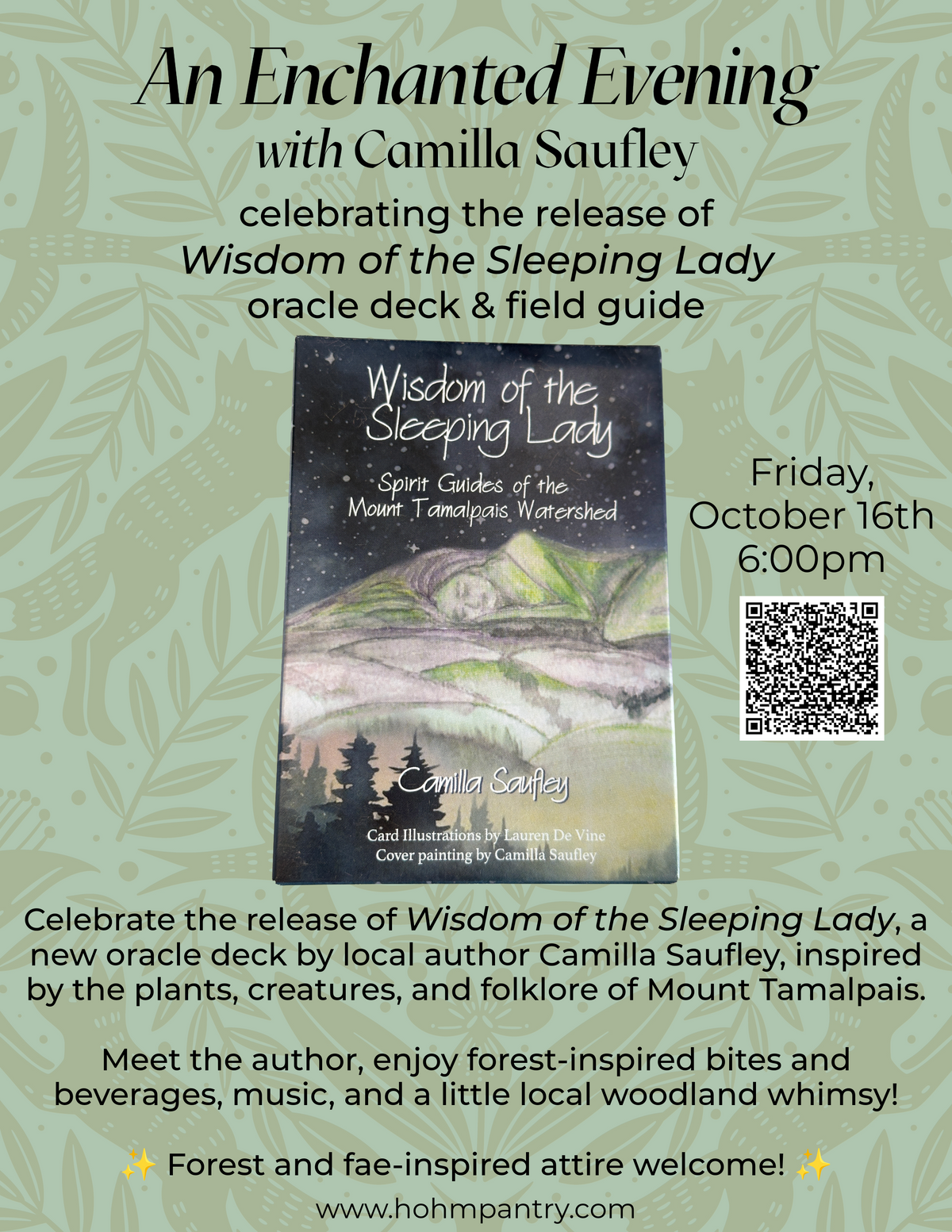 An Enchanted Evening with Camilla Saufley October 16th