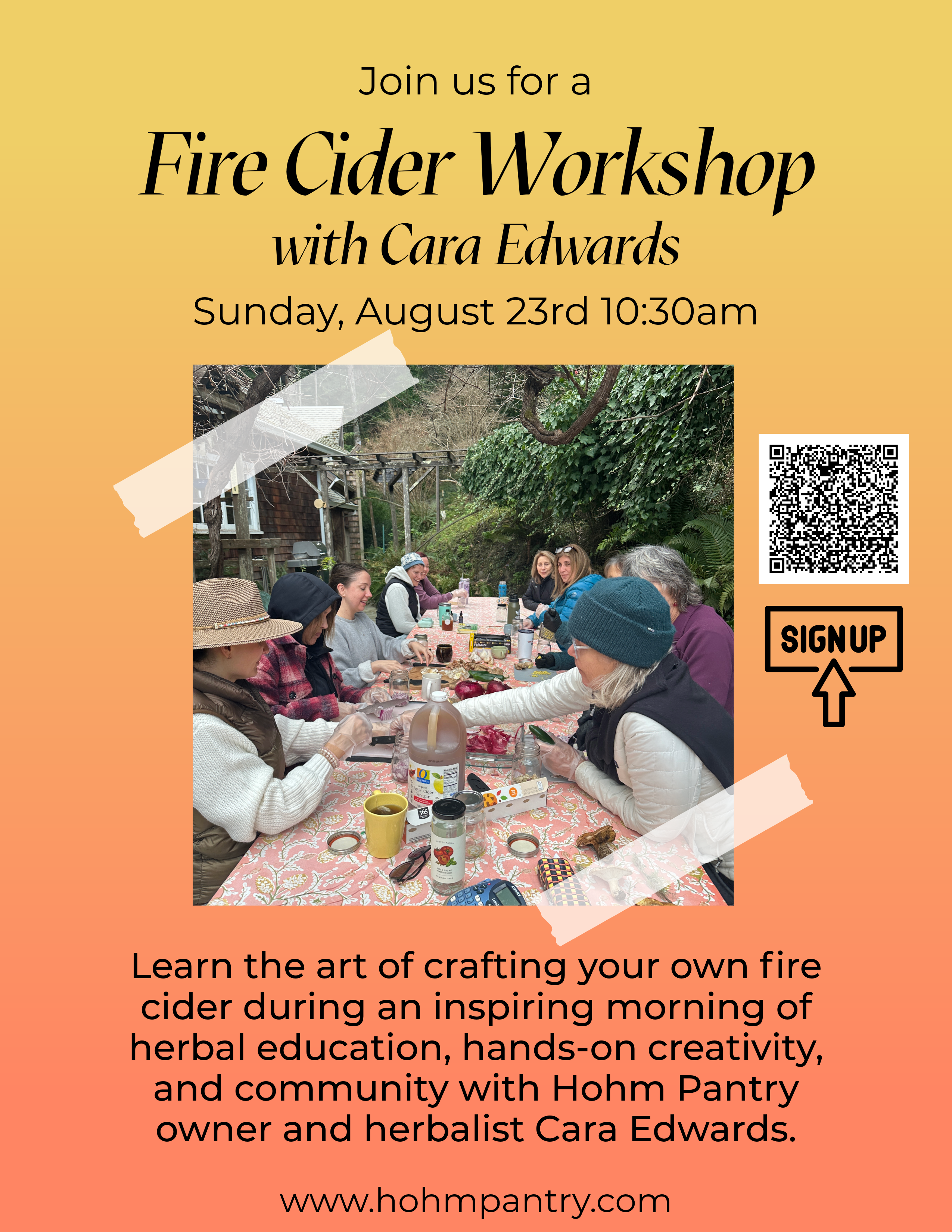 Herbal Crafting: Fire Cider Workshop with Cara Edwards